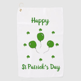 Minimalistisch Cute Happy St Patrick's Day Golfhanddoek