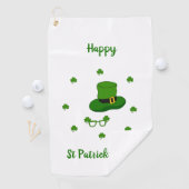 Minimalistisch Cute Happy St Patrick's Day Golfhanddoek (Insitu)