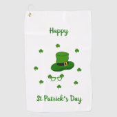 Minimalistisch Cute Happy St Patrick's Day Golfhanddoek (Voorkant)
