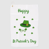 Minimalistisch Cute Happy St Patrick's Day Golfhanddoek (Voorkant)