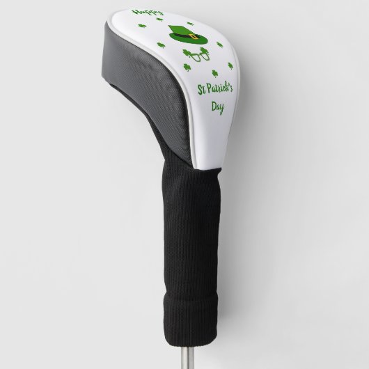 Minimalistisch Cute Happy St Patrick's Day Golfheadcover (Schuin)