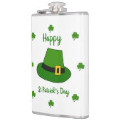 Minimalistisch Cute Happy St Patrick's Day Heupfles (Links)