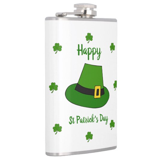 Minimalistisch Cute Happy St Patrick's Day Heupfles (Rechts)