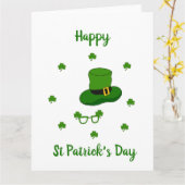 Minimalistisch Cute Happy St Patrick's Day Kaart (Gele Bloem)