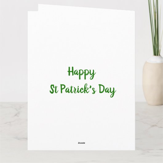 Minimalistisch Cute Happy St Patrick's Day Kaart (Achterkant)