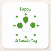 Minimalistisch Cute Happy St Patrick's Day Kartonnen Onderzetters (Voorkant)