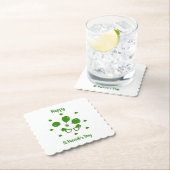 Minimalistisch Cute Happy St Patrick's Day Kartonnen Onderzetters (Insitu)
