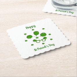Minimalistisch Cute Happy St Patrick's Day Kartonnen Onderzetters