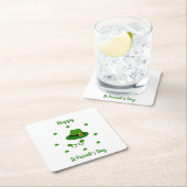 Minimalistisch Cute Happy St Patrick's Day Kartonnen Onderzetters (Insitu)