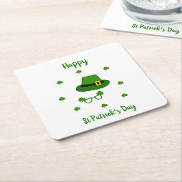Minimalistisch Cute Happy St Patrick's Day Kartonnen Onderzetters