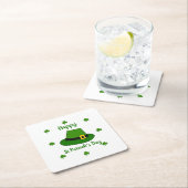 Minimalistisch Cute Happy St Patrick's Day Kartonnen Onderzetters (Insitu)