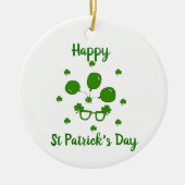 Minimalistisch Cute Happy St Patrick's Day Keramisch Ornament (Voorkant)