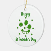 Minimalistisch Cute Happy St Patrick's Day Keramisch Ornament (Links)