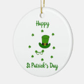 Minimalistisch Cute Happy St Patrick's Day Keramisch Ornament (Links)