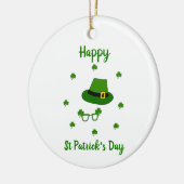 Minimalistisch Cute Happy St Patrick's Day Keramisch Ornament (Links)