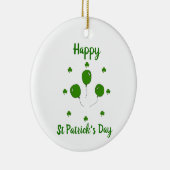 Minimalistisch Cute Happy St Patrick's Day Keramisch Ornament (Rechts)
