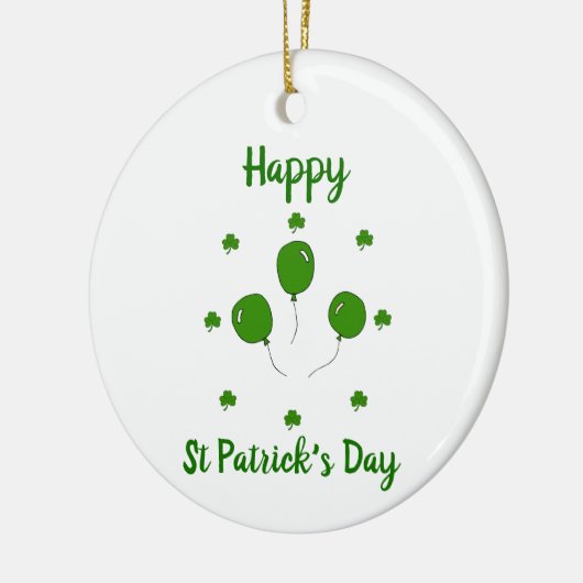 Minimalistisch Cute Happy St Patrick's Day Keramisch Ornament (Links)