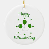 Minimalistisch Cute Happy St Patrick's Day Keramisch Ornament (Achterkant)