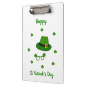 Minimalistisch Cute Happy St Patrick's Day Klembord (Links)