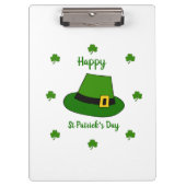 Minimalistisch Cute Happy St Patrick's Day Klembord (Voorkant)