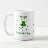 Minimalistisch Cute Happy St Patrick's Day Koffiemok (Links)