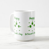 Minimalistisch Cute Happy St Patrick's Day Koffiemok (Voorkant links)