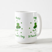 Minimalistisch Cute Happy St Patrick's Day Koffiemok (Voorkant rechts)