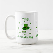 Minimalistisch Cute Happy St Patrick's Day Koffiemok (Links)