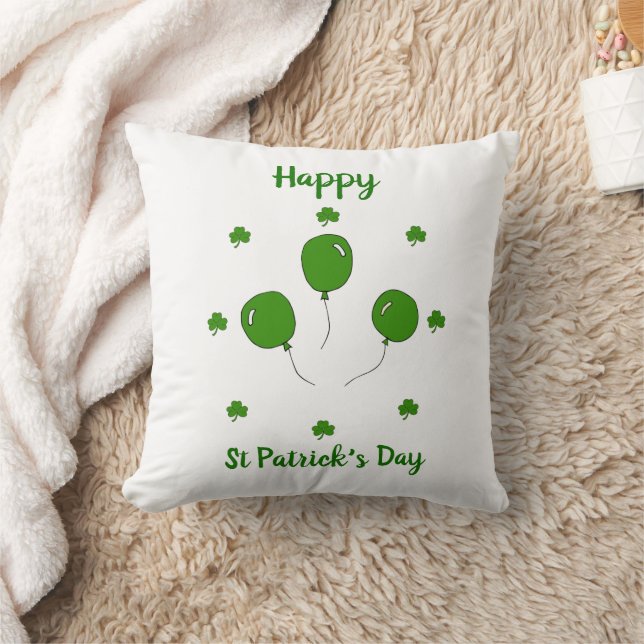 Minimalistisch Cute Happy St Patrick's Day Kussen (Deken)