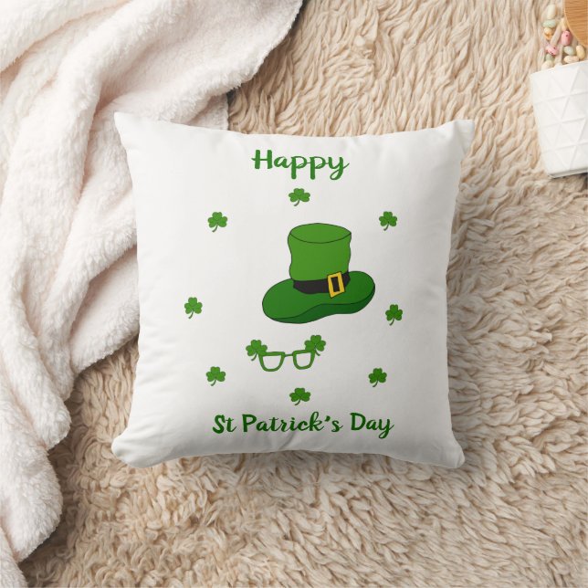 Minimalistisch Cute Happy St Patrick's Day Kussen (Deken)