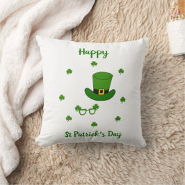 Minimalistisch Cute Happy St Patrick's Day Kussen