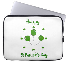 Minimalistisch Cute Happy St Patrick's Day Laptop Sleeve