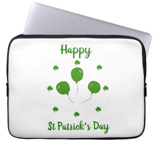 Minimalistisch Cute Happy St Patrick's Day Laptop Sleeve