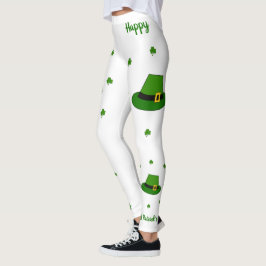 Minimalistisch Cute Happy St Patrick's Day Leggings