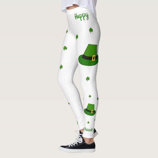 Minimalistisch Cute Happy St Patrick's Day Leggings (Links)