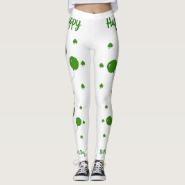Minimalistisch Cute Happy St Patrick's Day Leggings