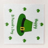Minimalistisch Cute Happy St Patrick's Day Legpuzzel (Horizontaal)
