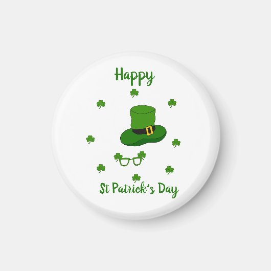 Minimalistisch Cute Happy St Patrick's Day Magneet (Voorkant)