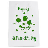 Minimalistisch Cute Happy St Patrick's Day Medium Cadeauzakje (Voorkant)
