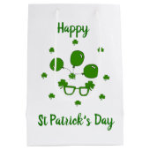 Minimalistisch Cute Happy St Patrick's Day Medium Cadeauzakje (Achterkant)