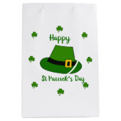 Minimalistisch Cute Happy St Patrick's Day Medium Cadeauzakje (Voorkant)