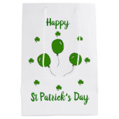 Minimalistisch Cute Happy St Patrick's Day Medium Cadeauzakje (Achterkant)