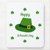 Minimalistisch Cute Happy St Patrick's Day Muismat (Voorkant)