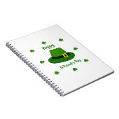 Minimalistisch Cute Happy St Patrick's Day Notitieboek (Rechterzijde)