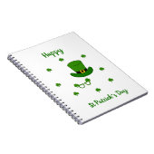 Minimalistisch Cute Happy St Patrick's Day Notitieboek (Rechterzijde)