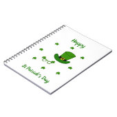 Minimalistisch Cute Happy St Patrick's Day Notitieboek (Linkerzijde)