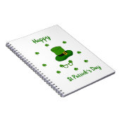 Minimalistisch Cute Happy St Patrick's Day Notitieboek (Rechterzijde)