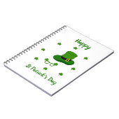 Minimalistisch Cute Happy St Patrick's Day Notitieboek (Linkerzijde)