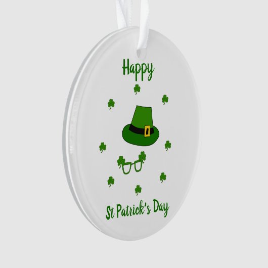 Minimalistisch Cute Happy St Patrick's Day Ornament (voorkant)