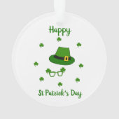 Minimalistisch Cute Happy St Patrick's Day Ornament (achterkant)